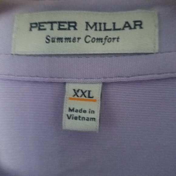 Peter Millar Summer Comfort Polo Shirt Light Purple Color Men's Size XXL - Picture 8 of 8